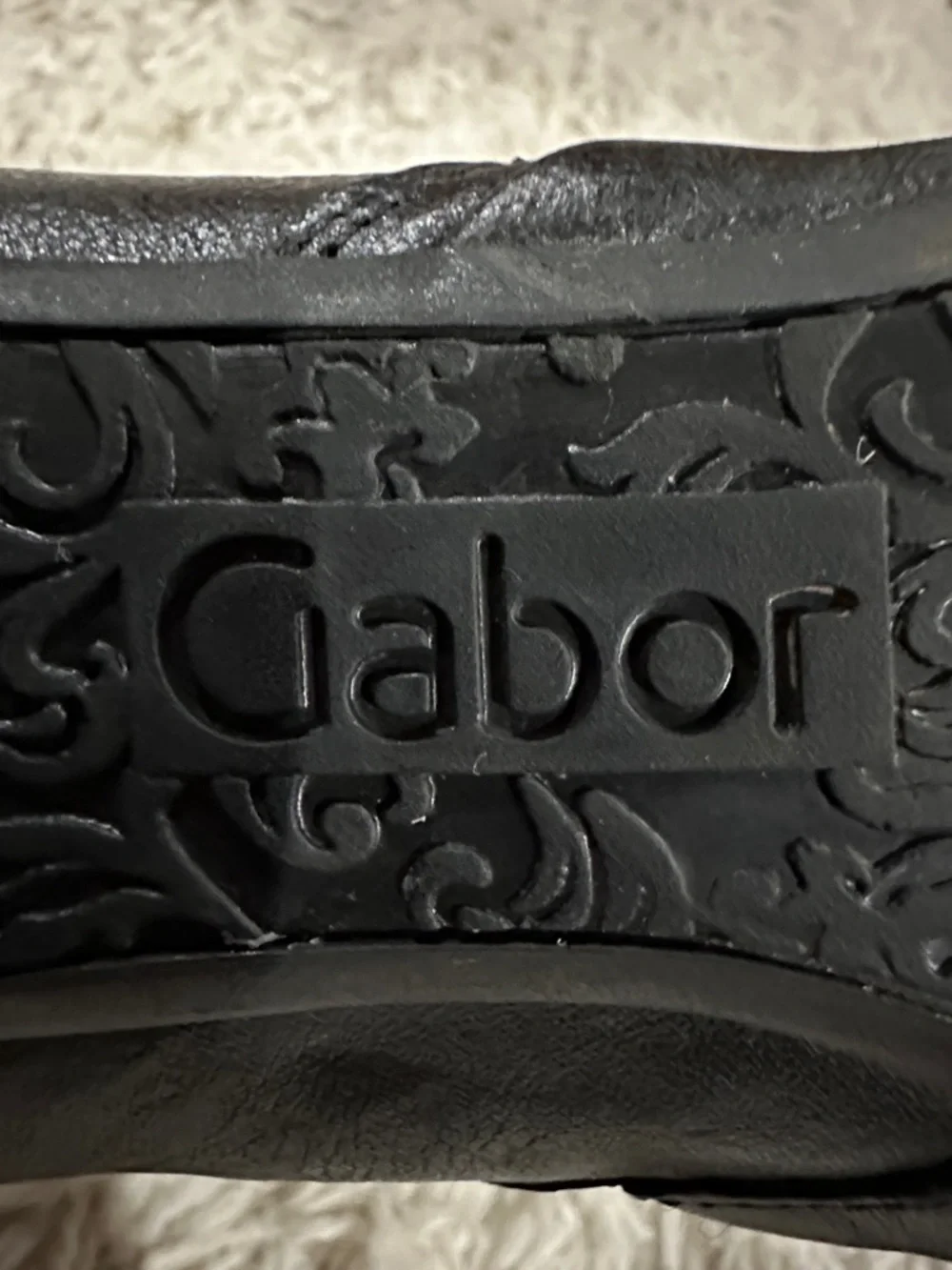 Gabor Black Leather Mid-Calf Heeled Boot with Side Zip Sz 37 - Picture 12 of 17